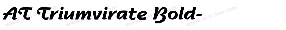 AT Triumvirate Bold字体转换